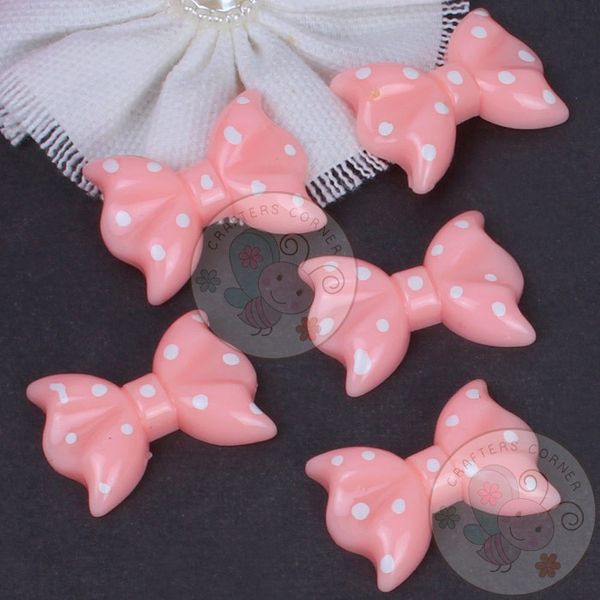 Polka Dot Bow - Light Pink