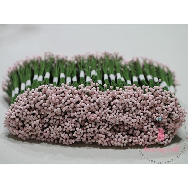 Round Shape Wire Pollen - Baby Pink - Wholesale Pack