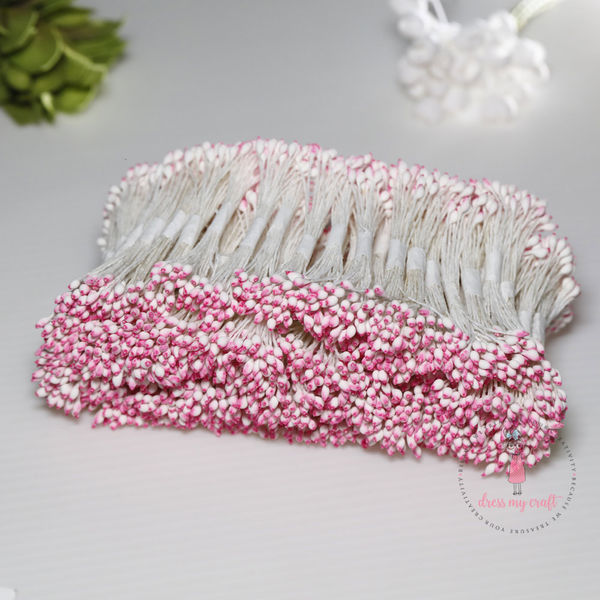 Pointed Thread Thick Pollen - Pink & White - Wholesale