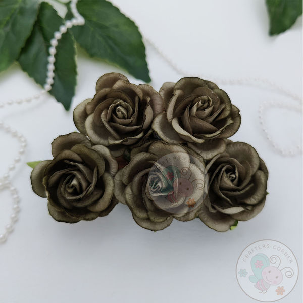 Curved Roses 35 MM - Seaweed Green