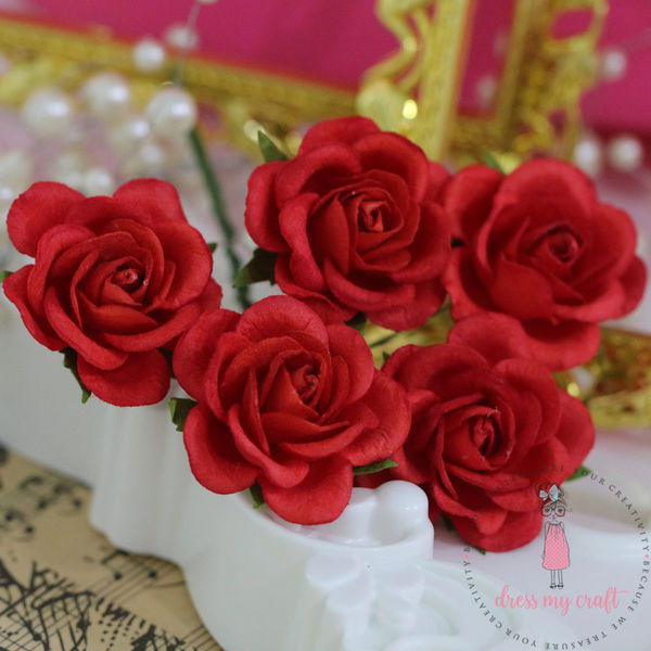 Curved Roses 35 MM -  Red