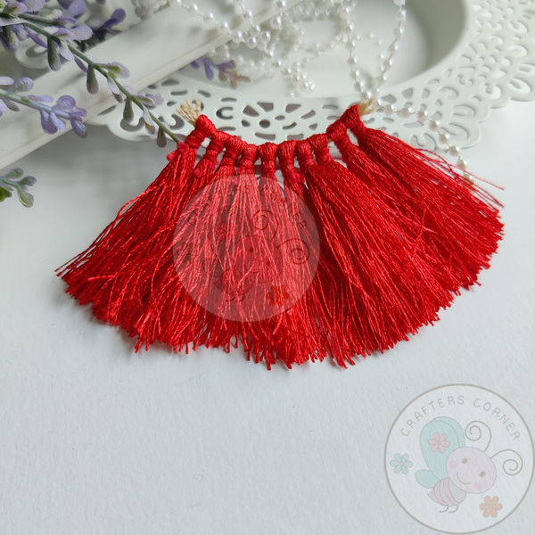 Red - Silk Thread Tassels 