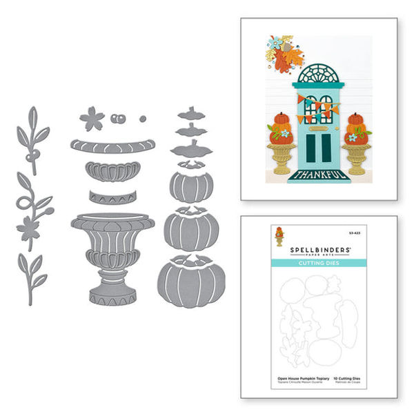 OPEN HOUSE PUMPKIN TOPIARY ETCHED DIES FROM THE FALL TRADITIONS COLLECTION