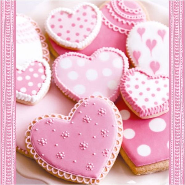 Napkin - Heart Cakes (Decoupage Napkin)