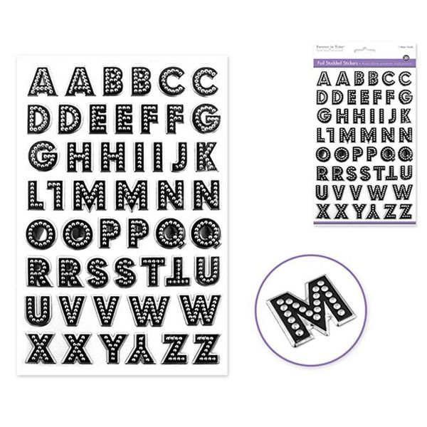 Caps Font Silver Sticker