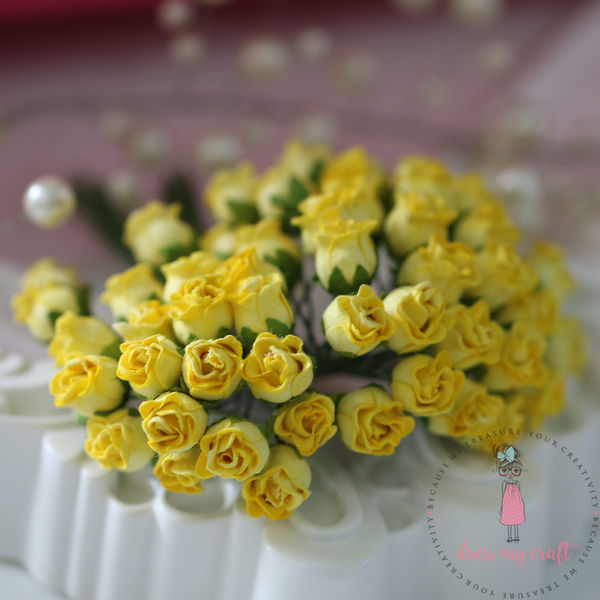 Twisted Rose Buds - Yellow