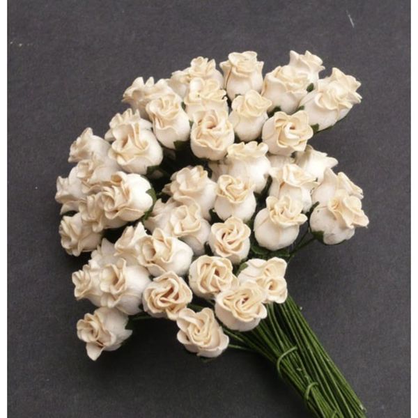 Twisted Rose Buds - Cream Yellow