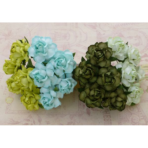 Curved Roses Combo - Green Tone