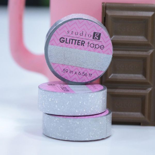 Silver - Glitter Washi Tape