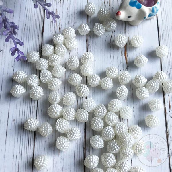 White Textured Beads - Small