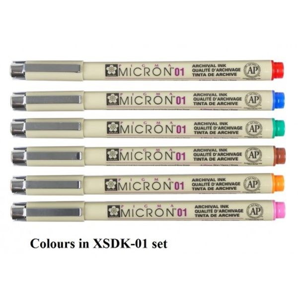 Micron Assorted Colors 01 - Set of 6