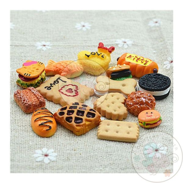 Biscuits and Cookies - Mixed Pack of Cabochon - 50 pcs