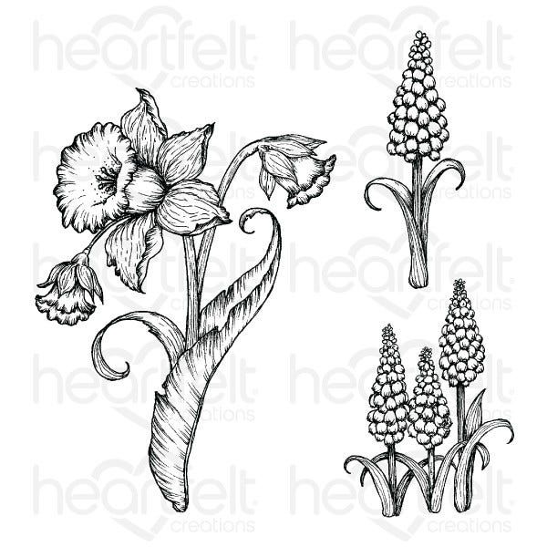 Delightful Daffodil & Hyacinth Cling Stamp Set