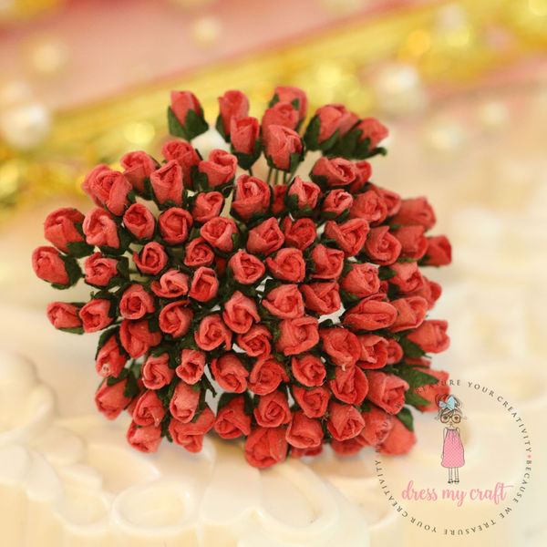 Micro Rose Buds - Soft Red