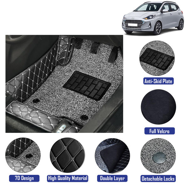 Kvd Extreme Leather Luxury 7D Car Floor Mat For Hyundai Creta