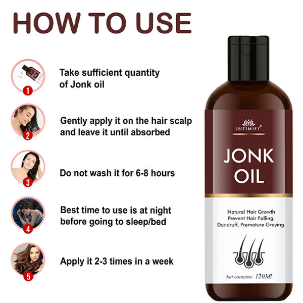 Intimify Jonk hair oil, Hair growth oil, Leech hair oil for men & women develops new hair and promotes hair growth 120ml pack of 1. Intimify Jonk hair oil, Hair growth oil, Leech hair oil for men & women develops new hair and promotes hair growth 120ml pack of 1.