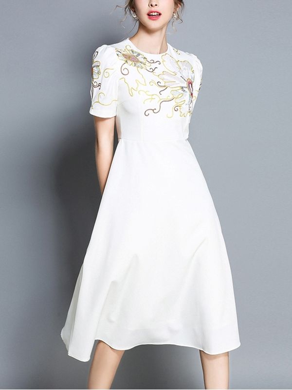 h and m white dress