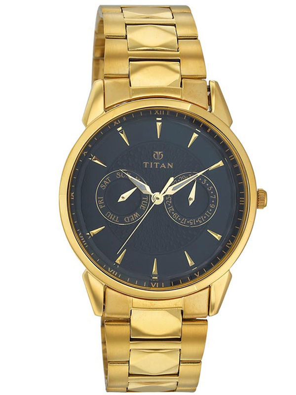 Titan-1521YM05  Analog Multifunction Tycoon  Mens Watch