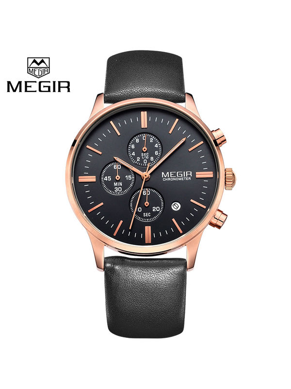 Megir 2011-BLK-RG Analog -Chronograph Watch - For Men