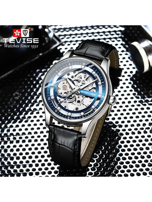 OVERFLY TEVISE Silver Automatic Luxury Watch for Men (T820)