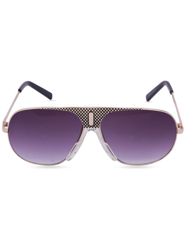 Buy MARC LOUIS Women Purple Lens & Gold-Toned Round Sunglasses For Women  with UV Protected Lens (L) Online at Best Prices in India - JioMart.