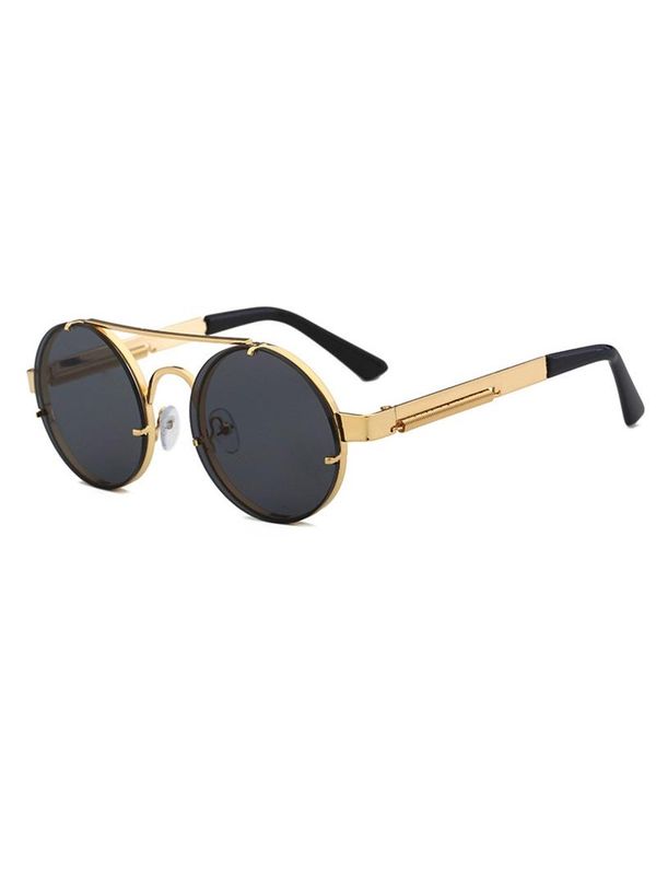 Gucci Black/Grey Black Acetate and Gold Metal Oversized Frame Men's  Sunglasses at FORZIERI