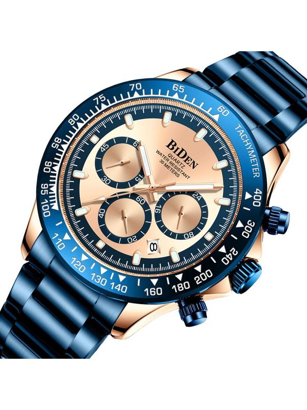 OVERFLY BIDEN Chronograph Luxury Men's Watch(NOW IN INDIA)-Blue Gold