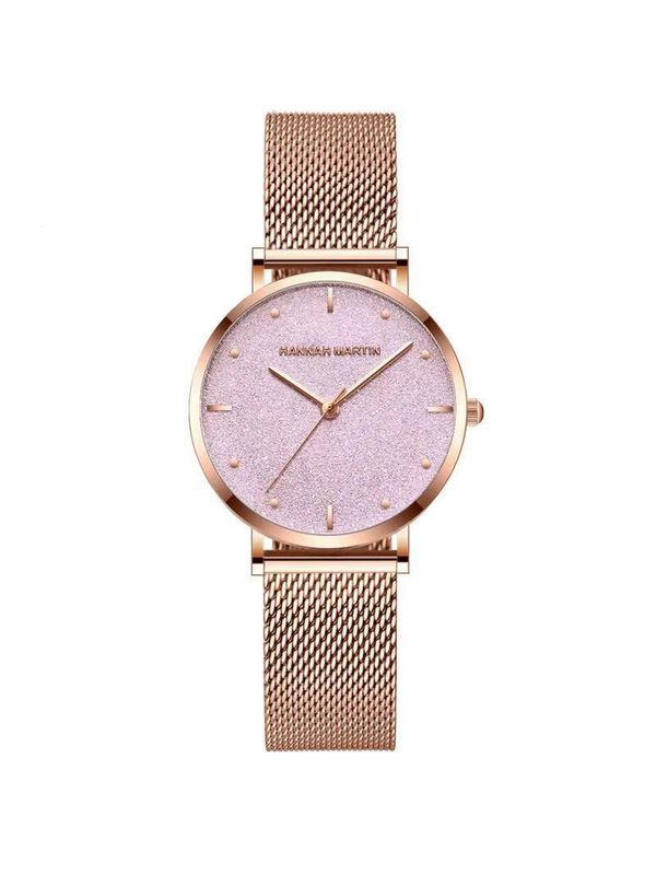 HANNAH MARTIN HM-536 Pink Rose Gold Analog Watch For-Ladies