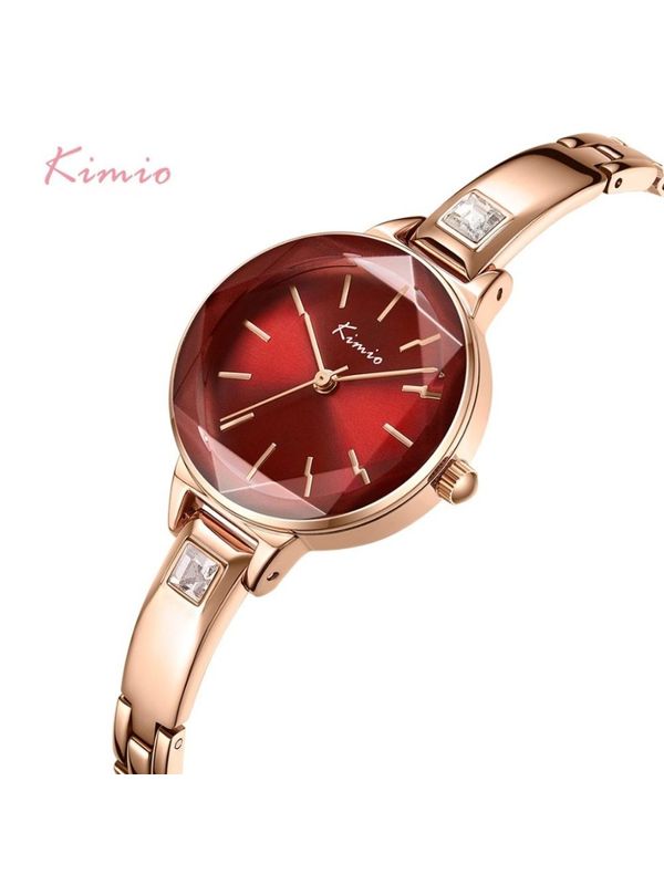 KIMIO -K6312S Red-Gold Analog Watch For-Men