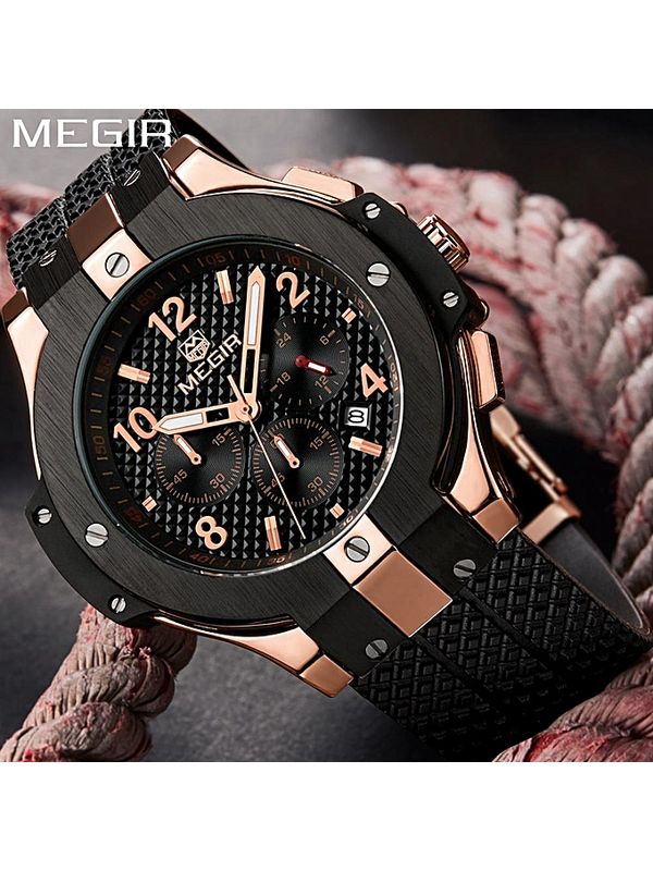 OVERFLY Megir-3050  Analog Chronograph Watch For-Men