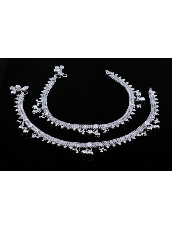 silver anklets for ladies