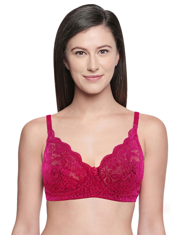 Buy Bodycare Low Coverage, Front Open, Padded Solid Color Bra in