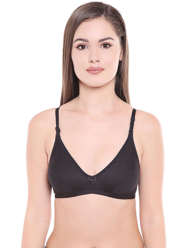 BODYCARE Pack of 2 Perfect Coverage Bra in Black-Dark Magenta