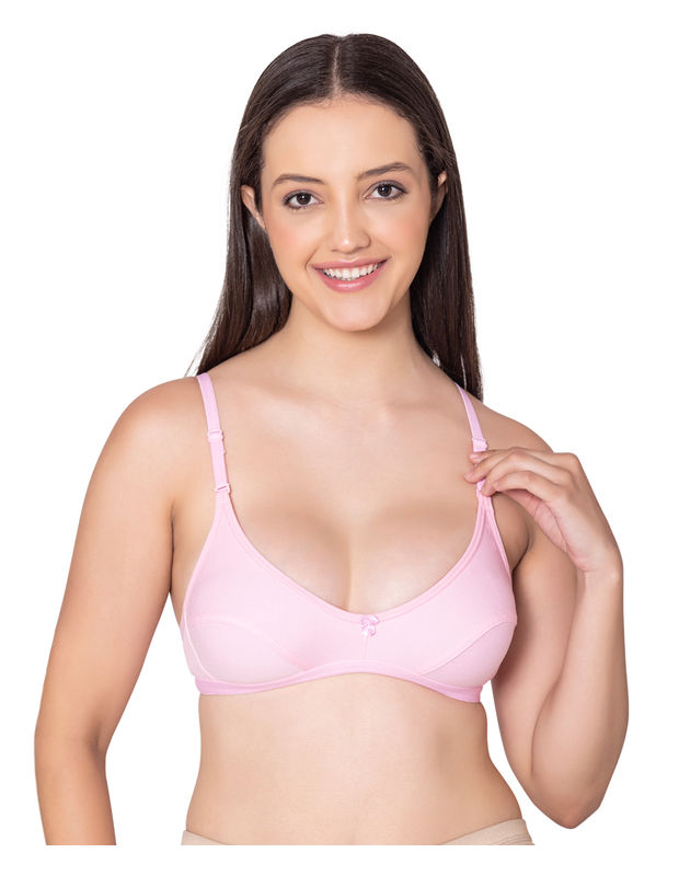 Bodycare polycotton wirefree convertible straps comfortable non padded  bra-1531PI