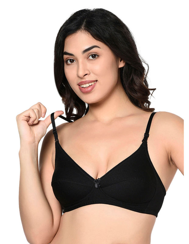 Bodycare Seamed, Non Padded Bra-1567-black, 1567b