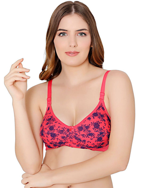 Bodycare cotton wirefree adjustable straps comfortable non padded bra-1584PI