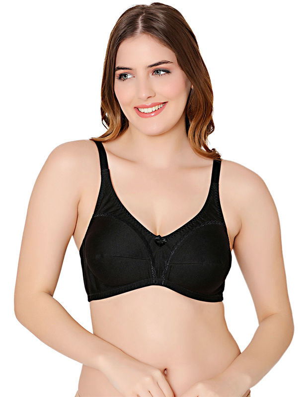 Bodycare polycotton wirefree adjustable straps designer non padded bra-1585B