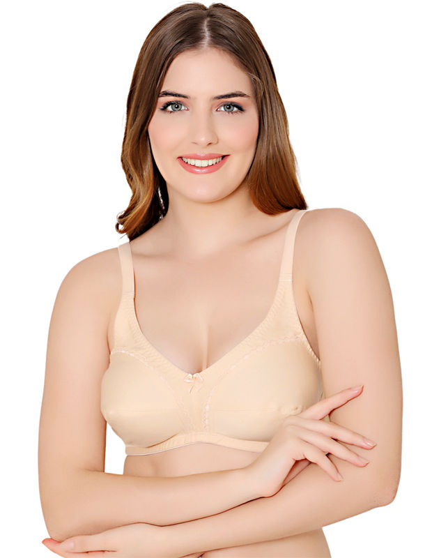 Bodycare polycotton wirefree adjustable straps designer non padded bra-1585S