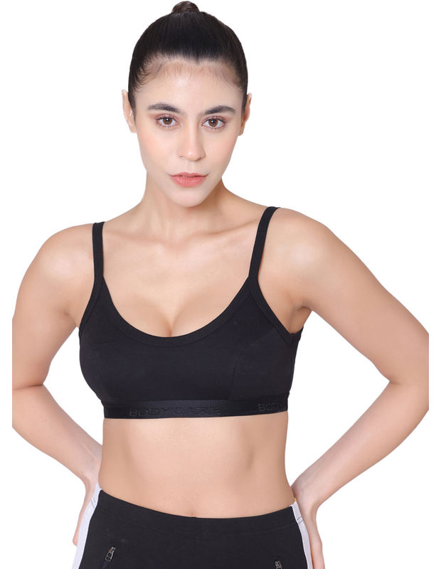 Buy Bodycare Sports Bra In Grey-Black-Maroon Color (Pack of 3) online