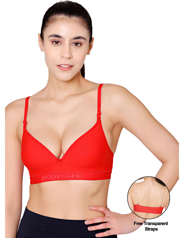 Buy BODYCARE Women's Cotton Padded Non-Wired Sports Bra (Pack of 3