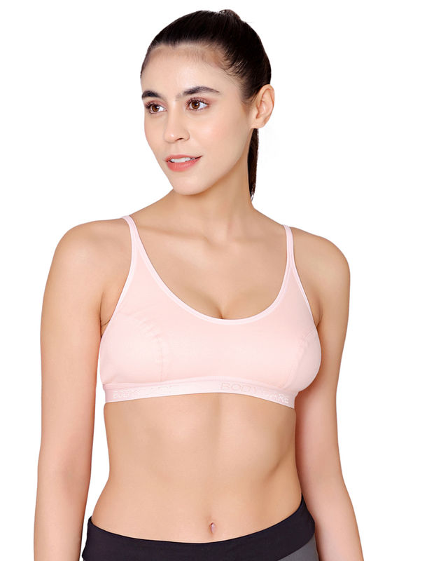 Buy BODYCARE Women's Cotton & Spandex Non-Wired Sports Bra