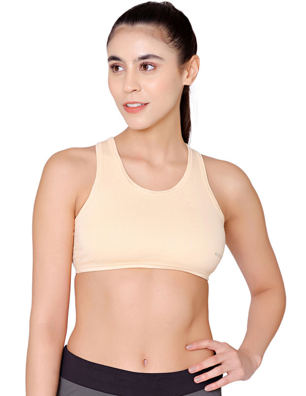 BODYCARE 1612 Cotton Full Coverage Seamless Racerback Sports Bra (Black) in  Ranchi at best price by Jai Shree Balajee Hosiery - Justdial