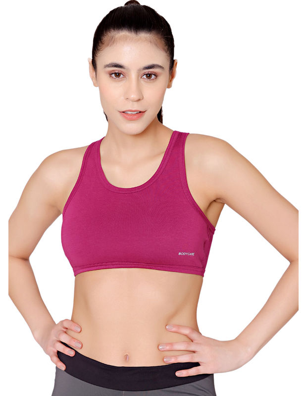 Buy Bodycare Sports Bra In Pink-Red-White Color - Pack Of 3 online