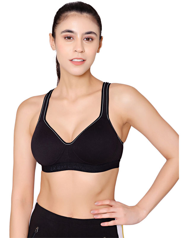 Buy Bodycare cotton spandex wirefree adjustable straps seamless padded  sports bra-1615W Online at Best Prices in India - JioMart.