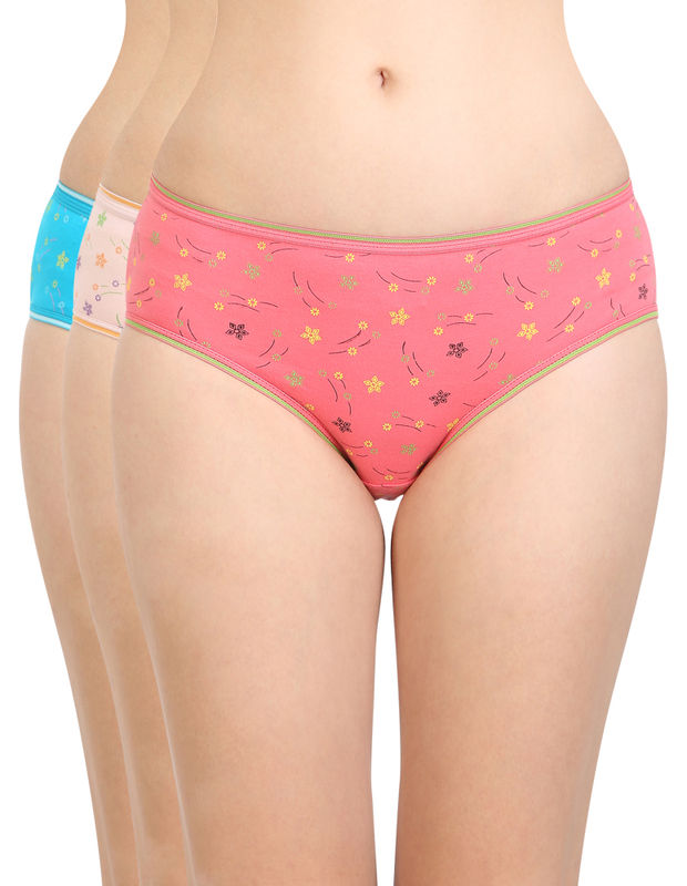 Buy Bodycare Medium Rise Full Coverage Bikini Panty (Pack of 6) - Assorted  at Rs.408 online