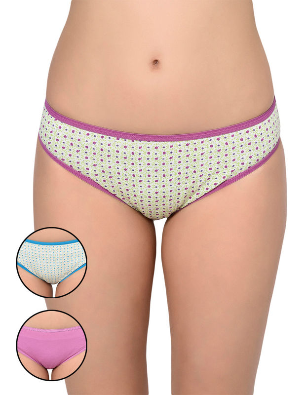 Bodycare Pack Of 3 Printed Panty In Assorted Colors-8541b-3pcs, 8541b-3pcs