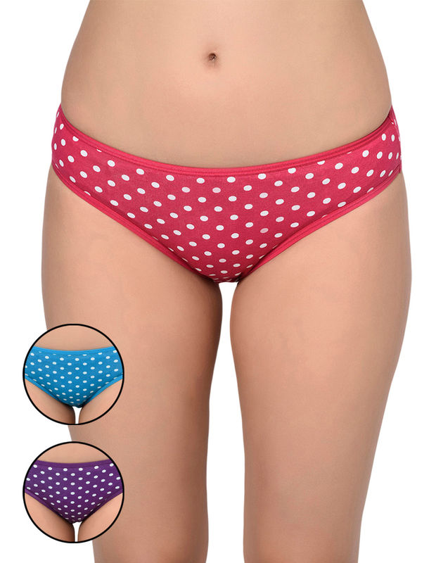 BODYCARE Pack of 3 printed Panty in Assorted Colors-4531-3PCS