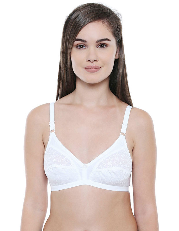 Buy Bodycare Cotton White Color Bra 5506W online