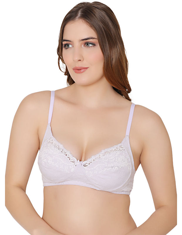 Bodycare cotton spandex wirefree adjustable straps designer net cup non  padded bra-5506LOV