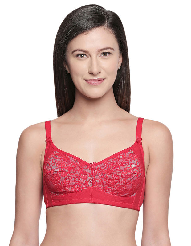 Perfect Coverage Bra in Lace-5511-RED
